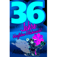 36. Geburtstag Comic Leopard Karte mit Umschlag...