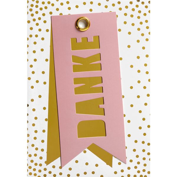 A - Danke - Glückwunschkarte im Format 11,5x17cm mit Umschlag