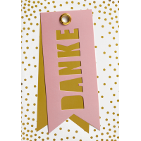 A - Danke - Glückwunschkarte im Format 11,5x17cm mit...
