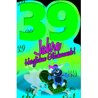 39. Geburtstag Comic Hund Karte mit Umschlag Herzlichen...