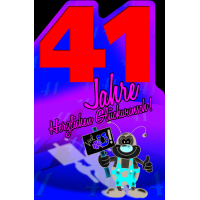 41. Geburtstag Comic Käfer Karte mit Umschlag Herzlichen Glückwunsch!