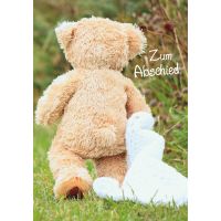 Abschied Teddybär Glückwunschkarte mit Umschlag