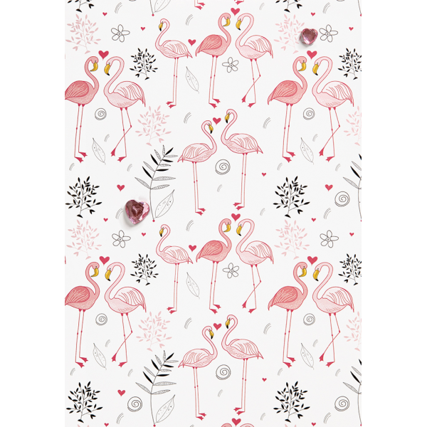 Ohne Text - Blanko - Flamingos - Glückwunschkarte im Format 11,5x17cm mit Umschlag