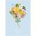 A Genesung Gute Besserung Glückwunschkarte mit Umschlag  Alles wird gute! Blumenstrauß Blumen auf Karte