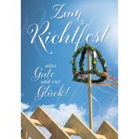 Richtfest - Glückwunschkarte im Format 11,5x17cm mit...