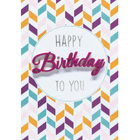A Geburtstag Happy Birthday to you abstrakt Lettering Glückwunschkarte mit Umschlag