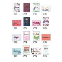 A Geburtstag Happy Birthday to you abstrakt Lettering Glückwunschkarte mit Umschlag