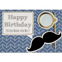 Geburtstagskarte Glückwunschkarte mit Umschlag Happy...