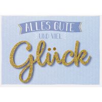 Allgemeine Wünsche Alles Gute und viel Glück Lettering surprise Glückwunschkarte mit Umschlag