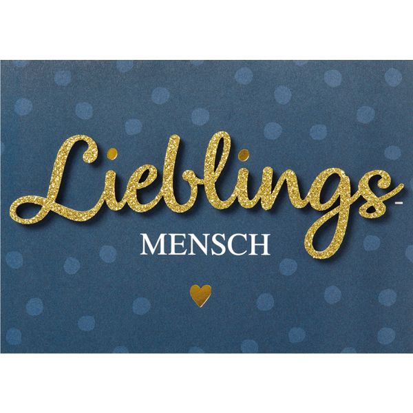 Allgemeine Wünsche Lieblingsmensch türkis Lettering surprise Glückwunschkarte mit Umschlag