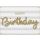 Geburtstag Glückwunschkarte mit Umschlag Lettering Surprise Happy Birthday gold Streifen