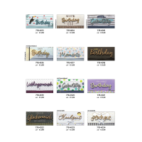 Gutschein Glückwunschkarte mit Umschlag Lettering Surprise bunte Punkte Glitzerschrift