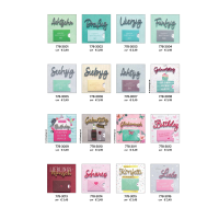 Gutschein Glückwunschkarte mit Umschlag Lettering Surprise bunte Punkte Glitzerschrift