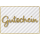 Gutschein Glückwunschkarte mit Umschlag Lettering Surprise goldene Glitzerschrift Streifen