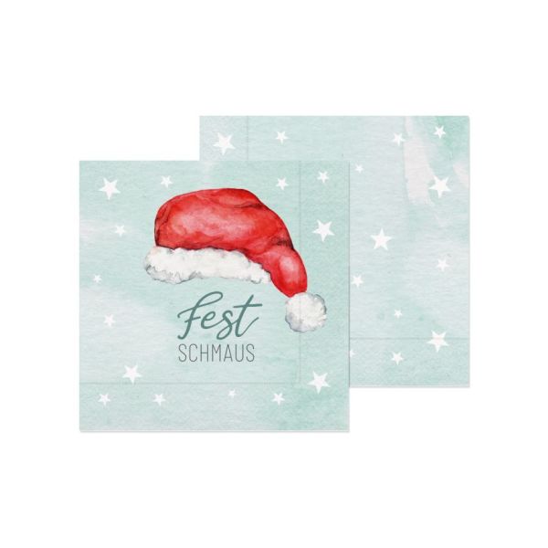 Servietten Weihnachten - Inhalt: 20 Stück - 33 x 33 cm - "Festschmaus" - Geschenke für Dich - Geschenkartikel