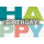 Geburtstagskarte Glückwunschkarte mit Umschlag Happy Birthday bunt fett gedruckt