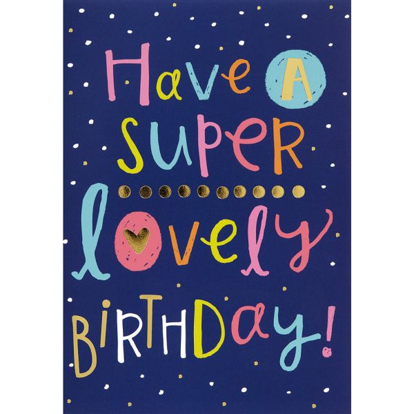 Geburtstagskarte Happy Birthday – Herzen & Sterne, 150x150 Mm, Blanko Innen
