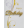 A Geburtstag Happy Birthday floral silber-gold Glückwunschkarte mit Umschlag
