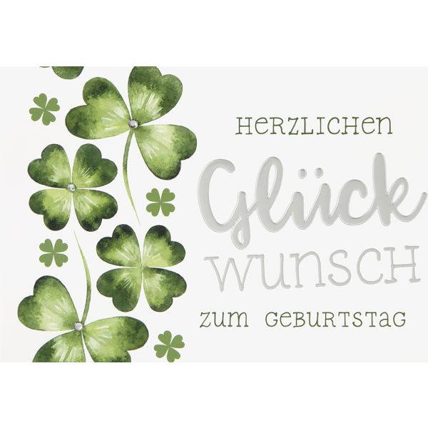 Herzlichen Gluckwunsch Zum Geburtstag Kleeblatt