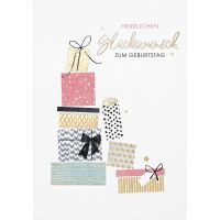 Geburtstag Glückwunschkarte mit Umschlag Pastel...