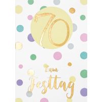 70. Geburtstag 70 Pastell Punkte Pastell Collection...