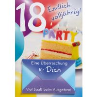 18. Geburtstag Volljährigkeit Geldgeschenkkarte...