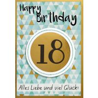 18. Geburtstag Volljährigkeit abstrakt Dreiecke...