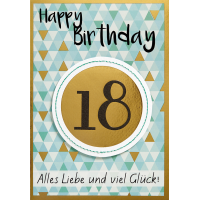 18. Geburtstag Volljährigkeit abstrakt Dreiecke...