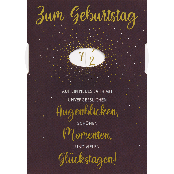 Geburtstag Zahl Glückwunschkarte mit Umschlag Drehzahlkarte Zum Geburtstag