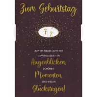 Geburtstag Zahl Glückwunschkarte mit Umschlag...