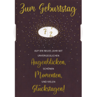 Geburtstag Zahl Glückwunschkarte mit Umschlag...