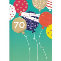 70. Geburtstag Happy Birthday Ballons...