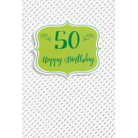 A Geburtstag Zahl Glückwunschkarte mit Umschlag  50...