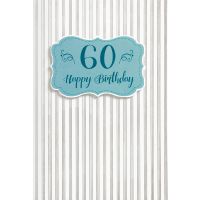 A Geburtstag Zahl Glückwunschkarte mit Umschlag  60...