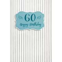 A Geburtstag Zahl Glückwunschkarte mit Umschlag  60...