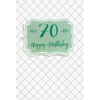 A Geburtstag Zahl Glückwunschkarte mit Umschlag  70...