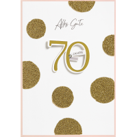 70. Geburtstag Alles Gute goldene Punkte...