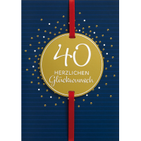 40. Geburtstag Herzlichen Glückwunsch goldene Punkte...