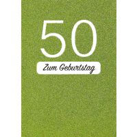 50. Geburtstag Zum Geburtstag grün Glitzer...