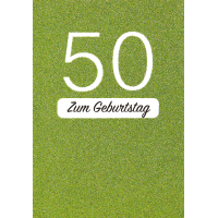 50. Geburtstag Zum Geburtstag grün Glitzer...