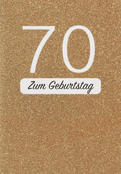 70. Geburtstag - Glückwunschkarte im Format 11,5x17cm mit Umschlag