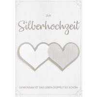 Silberhochzeit Glückwunschkarte mit Umschlag  Zur...