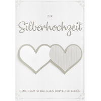 Silberhochzeit Glückwunschkarte mit Umschlag  Zur...