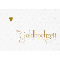 Goldhochzeit Glückwunschkarte mit Umschlag Goldherz...