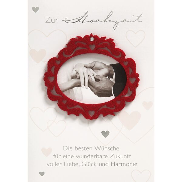 A Hochzeit Glückwunschkarte mit Briefumschlag Zur Hochzeit Die besten Wünsche für eine wunderbare Zukunft voller Liebe, Glück und Harmonie