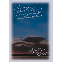 Trauer - Beileid - Kondolenz - unverpackte Beileidskarte...