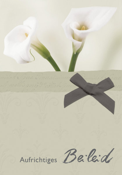 Trauer – Beileid – Kondolenz - Beileidskarte im Format 11,5x17cm mit Briefumschlag