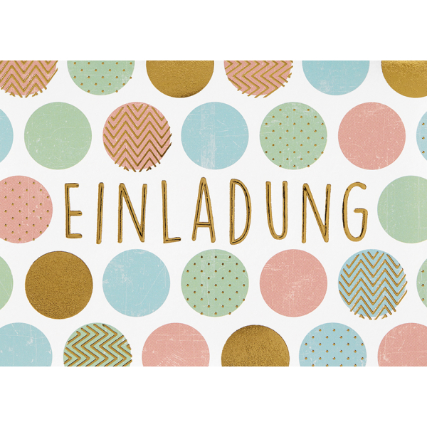 Einladung - Mehrstückpackung - 5 Einladungskarten im Format 10,5x14,5cm