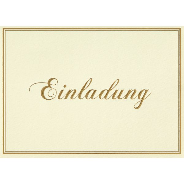 Einladung Mehrstückpackung 5 Einladungskarten mit Umschlägen im Beutel Creme Einladung