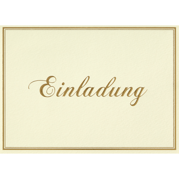 Einladung Mehrstückpackung 5 Einladungskarten mit Umschlägen im Beutel Creme Einladung